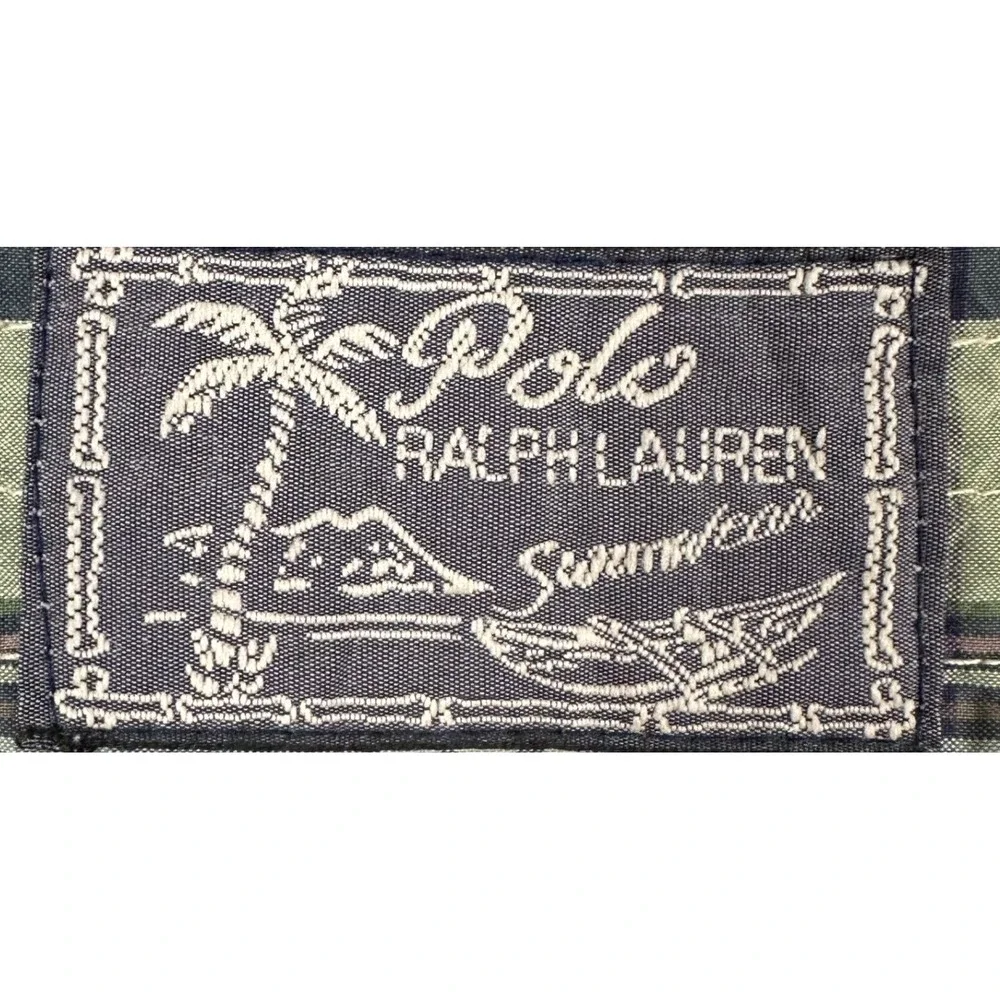 Polo Ralph Lauren Swim Trunks Mens 40 Multicolor Patchwork Plaid Board Shorts